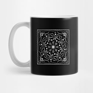 White baroque ornament Mug